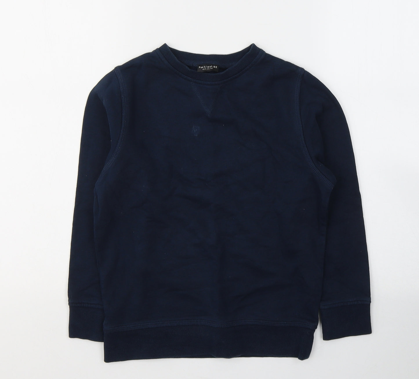 NEXT Boys Blue  Cotton Pullover Sweatshirt Size 7 Years  Pullover