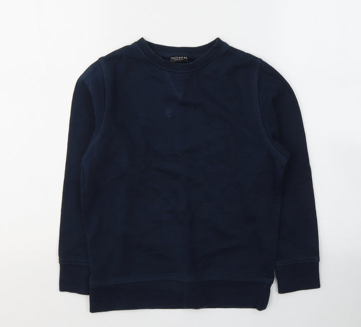 NEXT Boys Blue  Cotton Pullover Sweatshirt Size 7 Years  Pullover