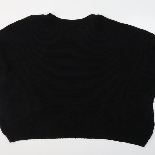 Papaya Womens Black  Acrylic Basic T-Shirt Size 20 Round Neck