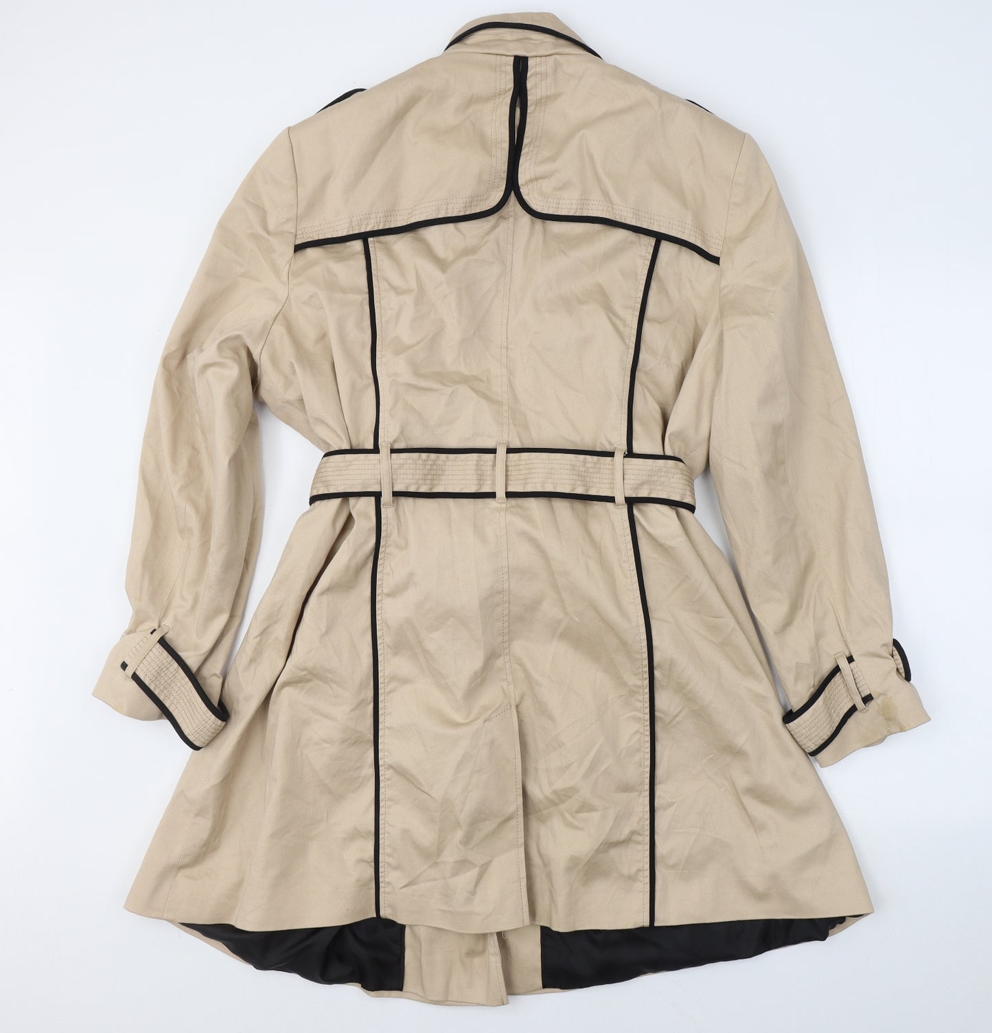 South Womens Beige   Trench Coat Coat Size 22  Button