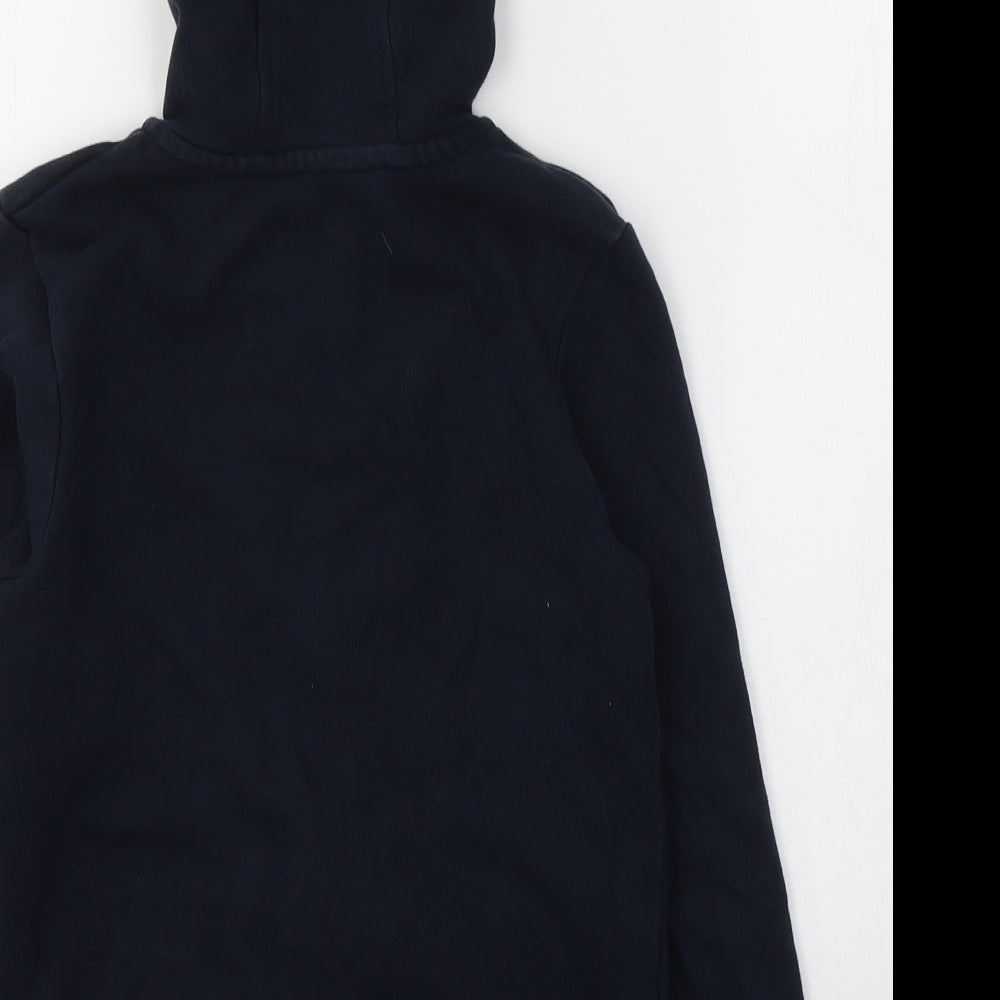 George Boys Blue  Cotton Full Zip Hoodie Size 6-7 Years  Zip