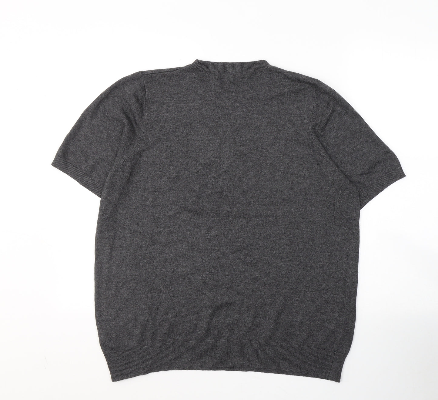 F&F Womens Grey  Viscose Basic T-Shirt Size 22 Round Neck