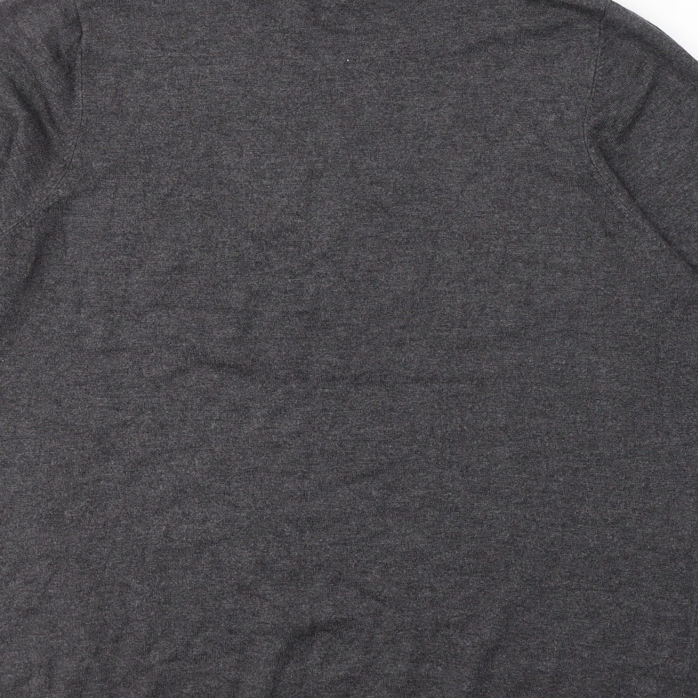 F&F Womens Grey  Viscose Basic T-Shirt Size 22 Round Neck