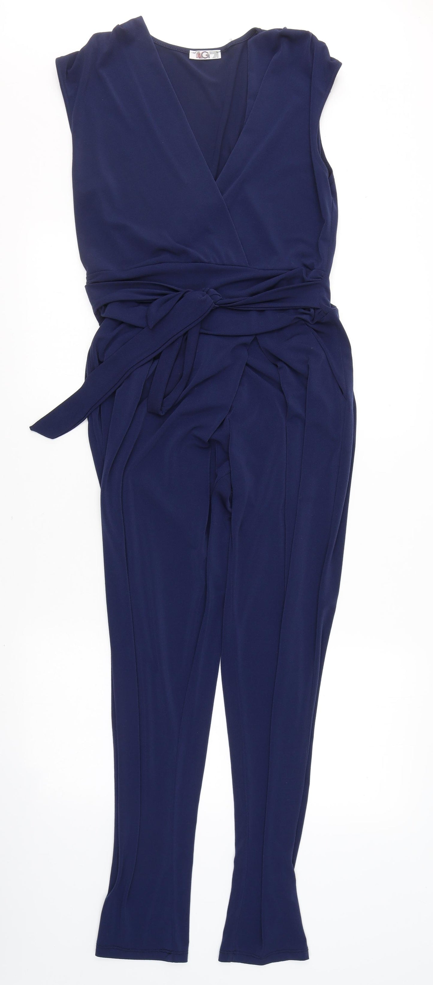 WalG Womens Blue  Polyester Jumpsuit One-Piece Size M L31 in Pullover