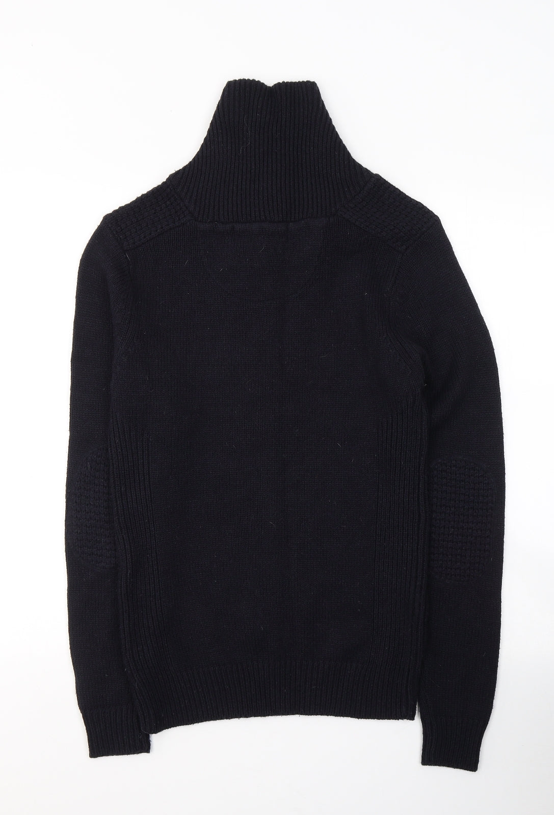 Twisted Soul Mens Beige Roll Neck  Acrylic Pullover Jumper Size XS