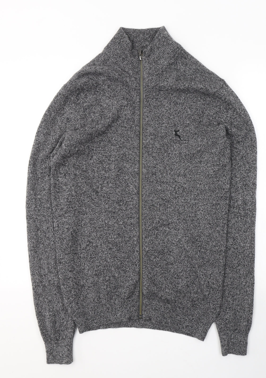 F&F Mens Grey  Wool Full Zip Sweatshirt Size S