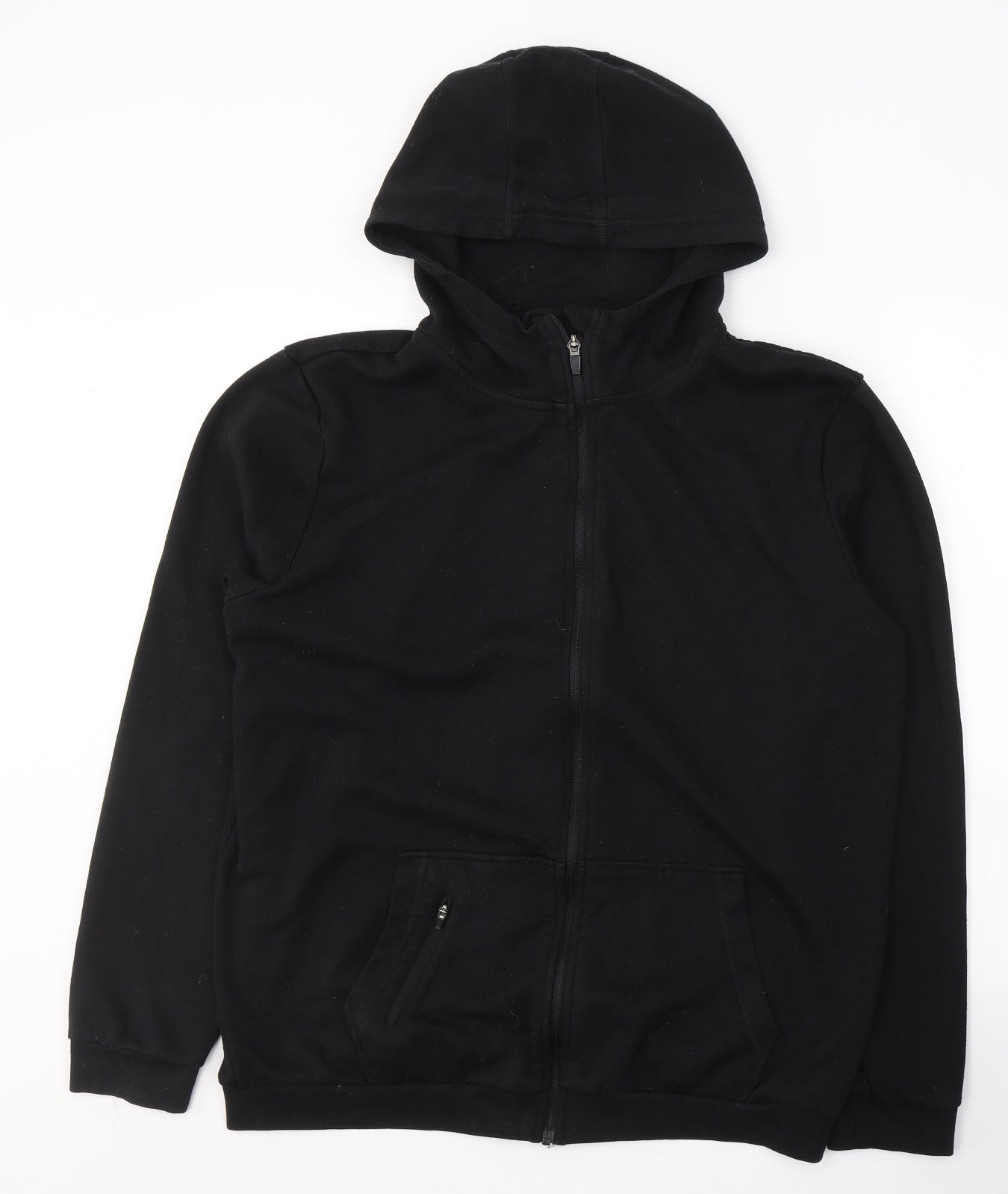 Crivit Mens Black  Polyester Full Zip Hoodie Size XL