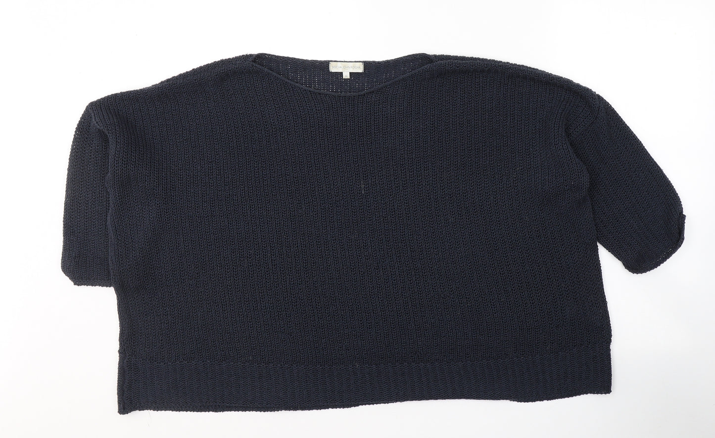 RJR.John Rocha Womens Blue Boat Neck  Acrylic Pullover Jumper Size 20