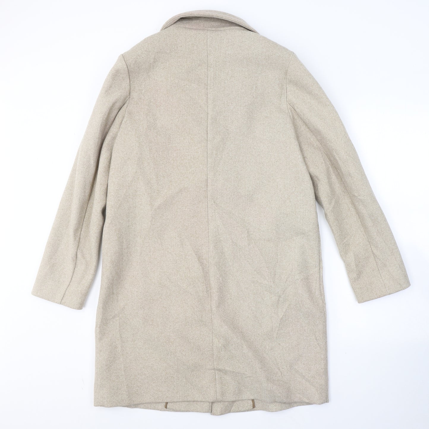 Marks and Spencer Womens Beige   Pea Coat Coat Size 12  Button