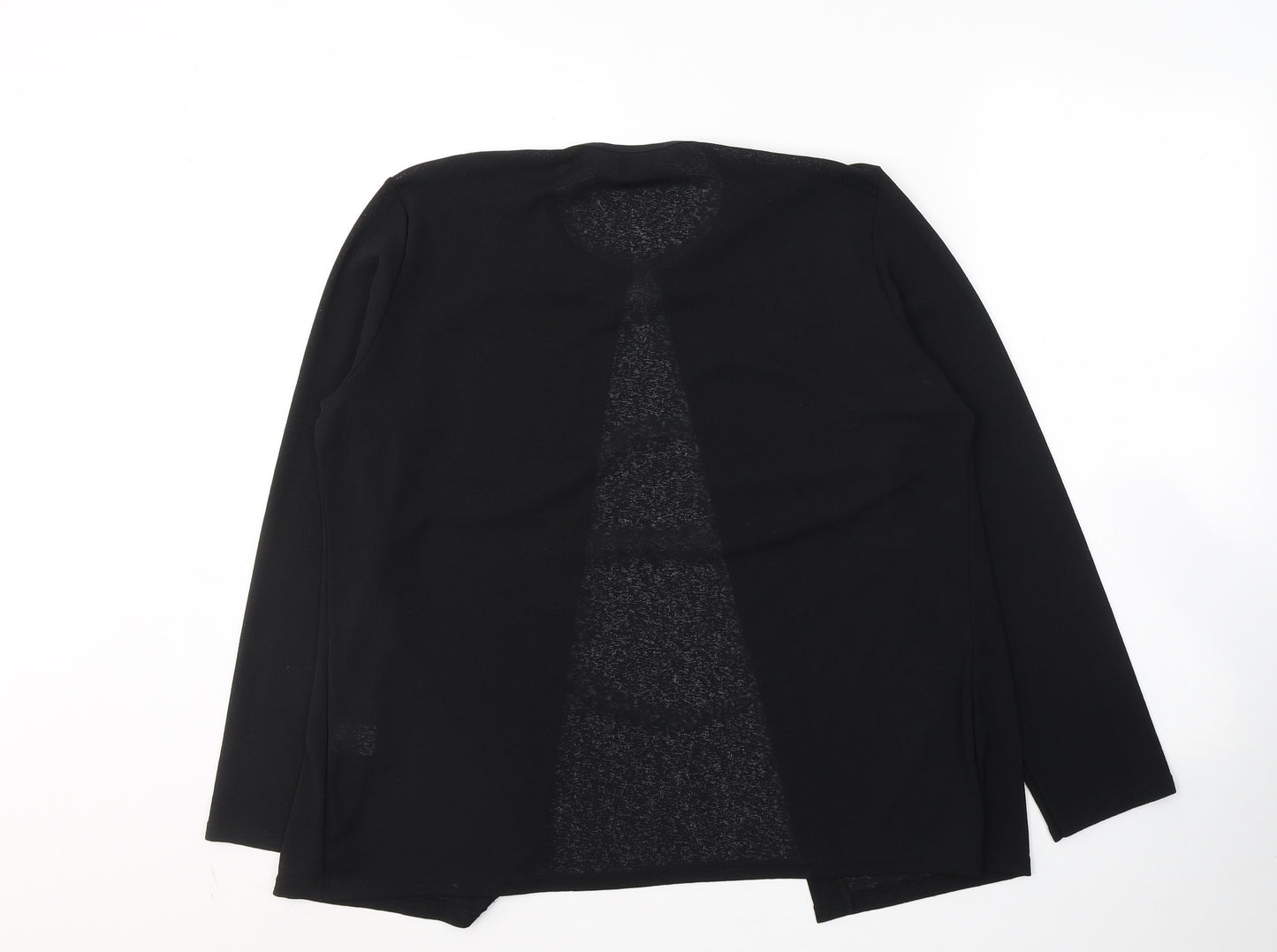 New Look Womens Black  Polyester Basic Button-Up Size 20 Round Neck