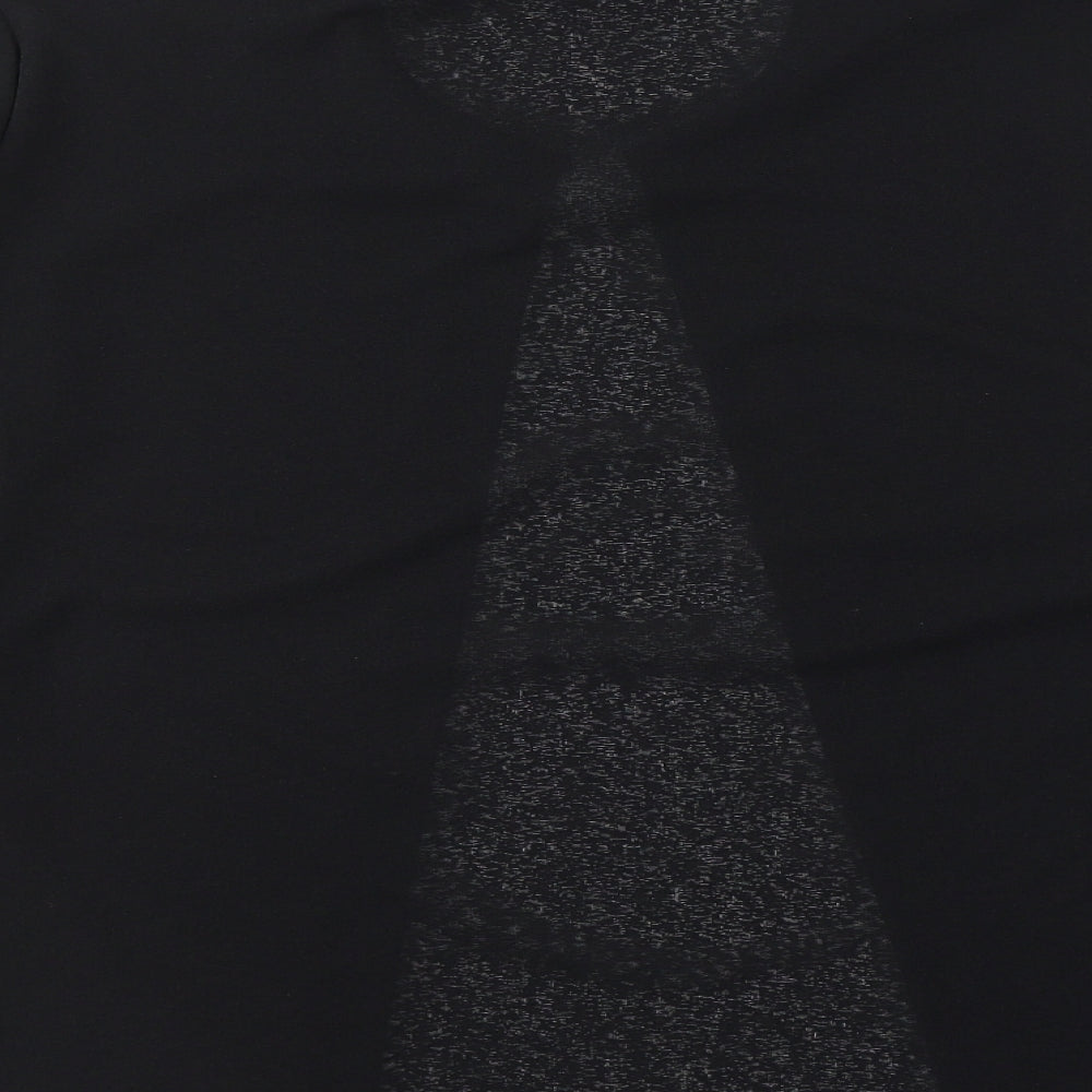 New Look Womens Black  Polyester Basic Button-Up Size 20 Round Neck