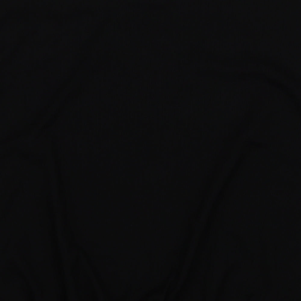 George Womens Black  Polyester Jersey Blouse Size 16 Round Neck