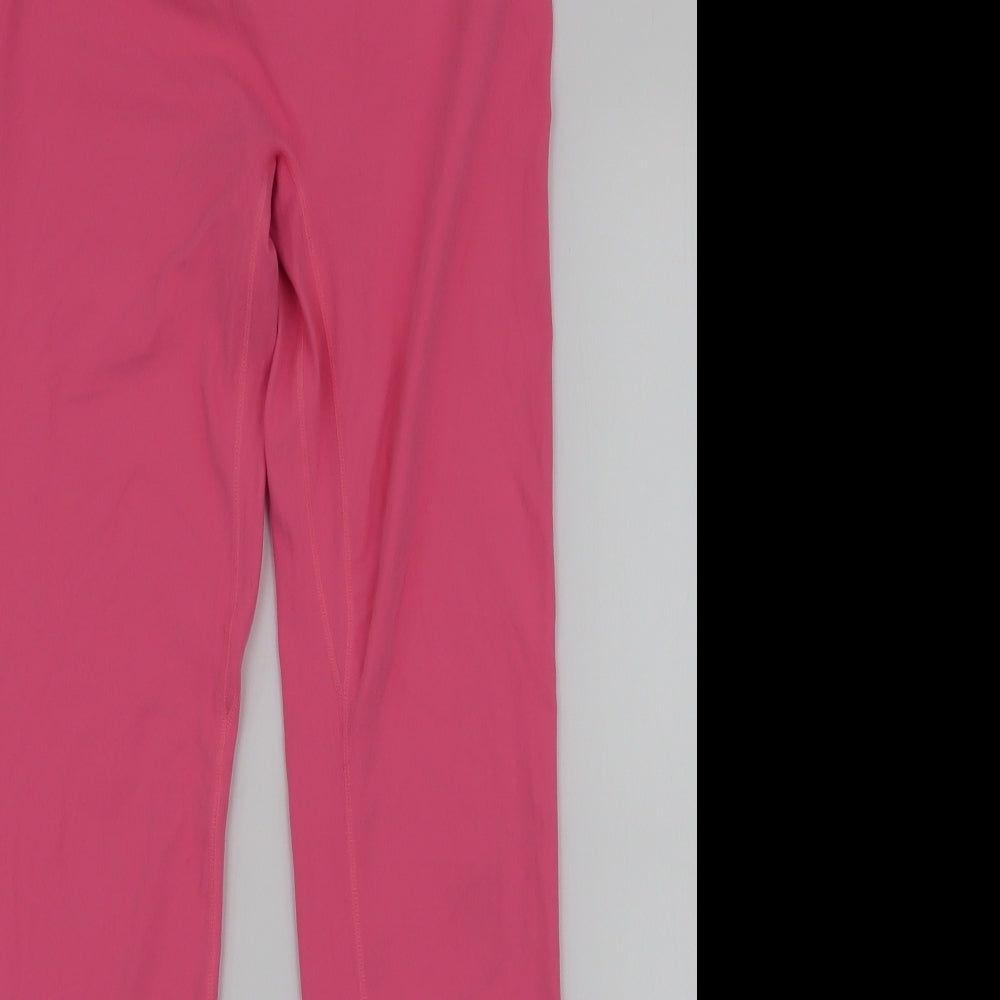 Gymshark Womens Pink  Nylon Compression Leggings Size M L25 in Slim Pullover