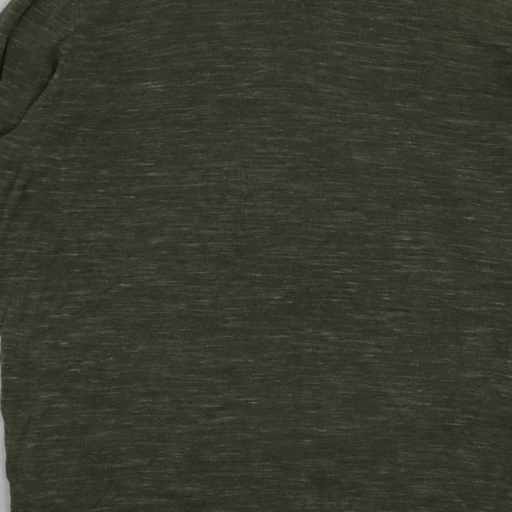 George Mens Green Round Neck  Cotton Pullover Jumper Size XL