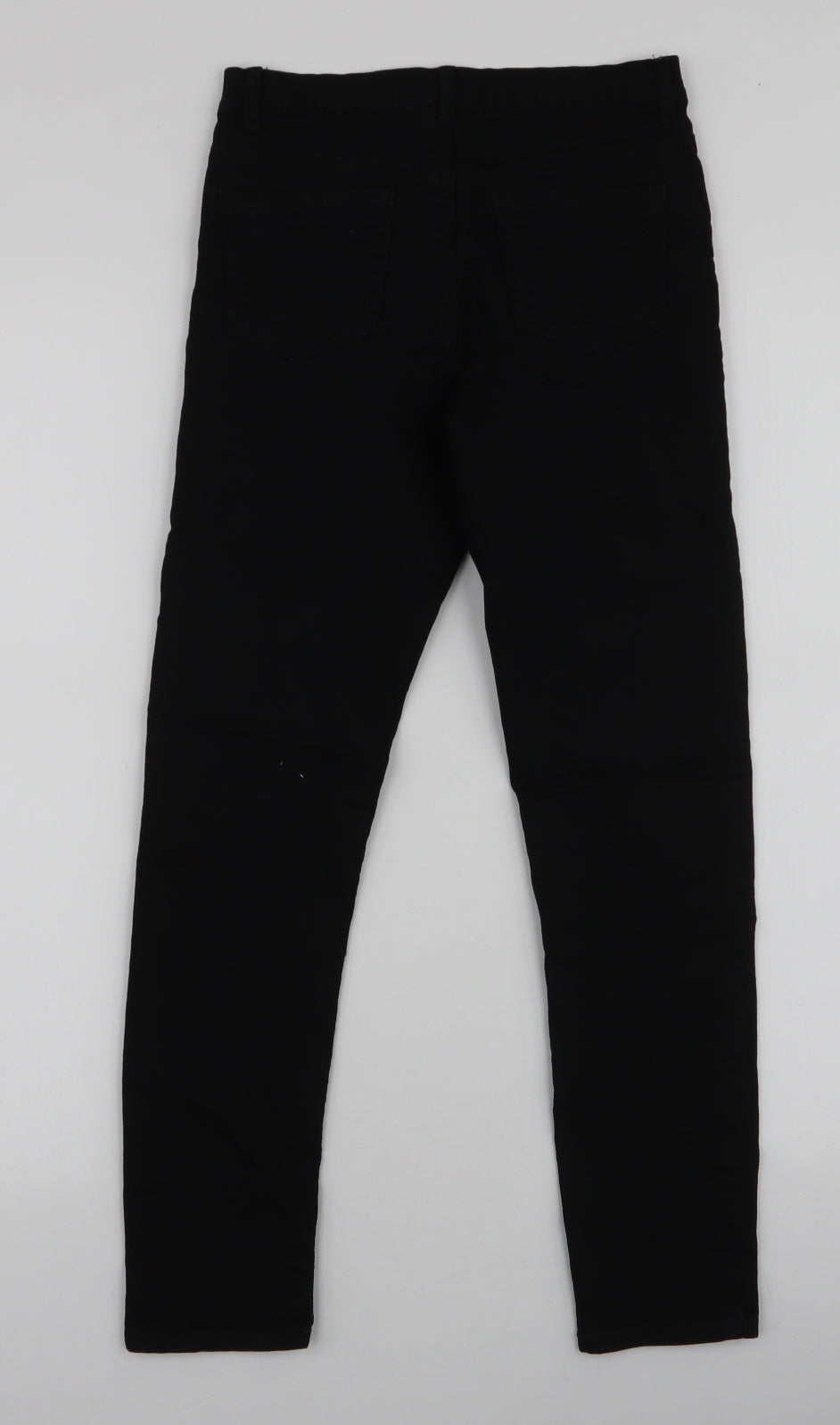 H&M Girls Black  Cotton Skinny Jeans Size 9-10 Years  Slim Zip