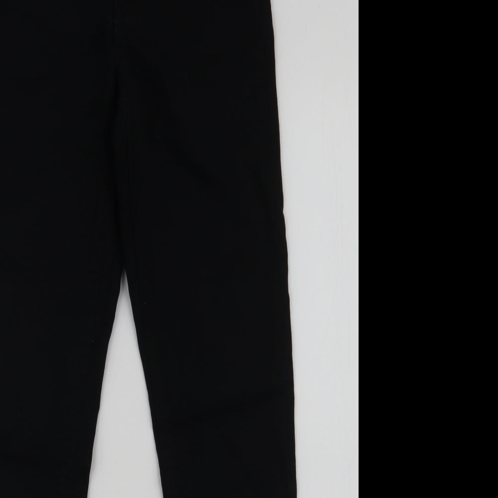 H&M Girls Black  Cotton Skinny Jeans Size 9-10 Years  Slim Zip