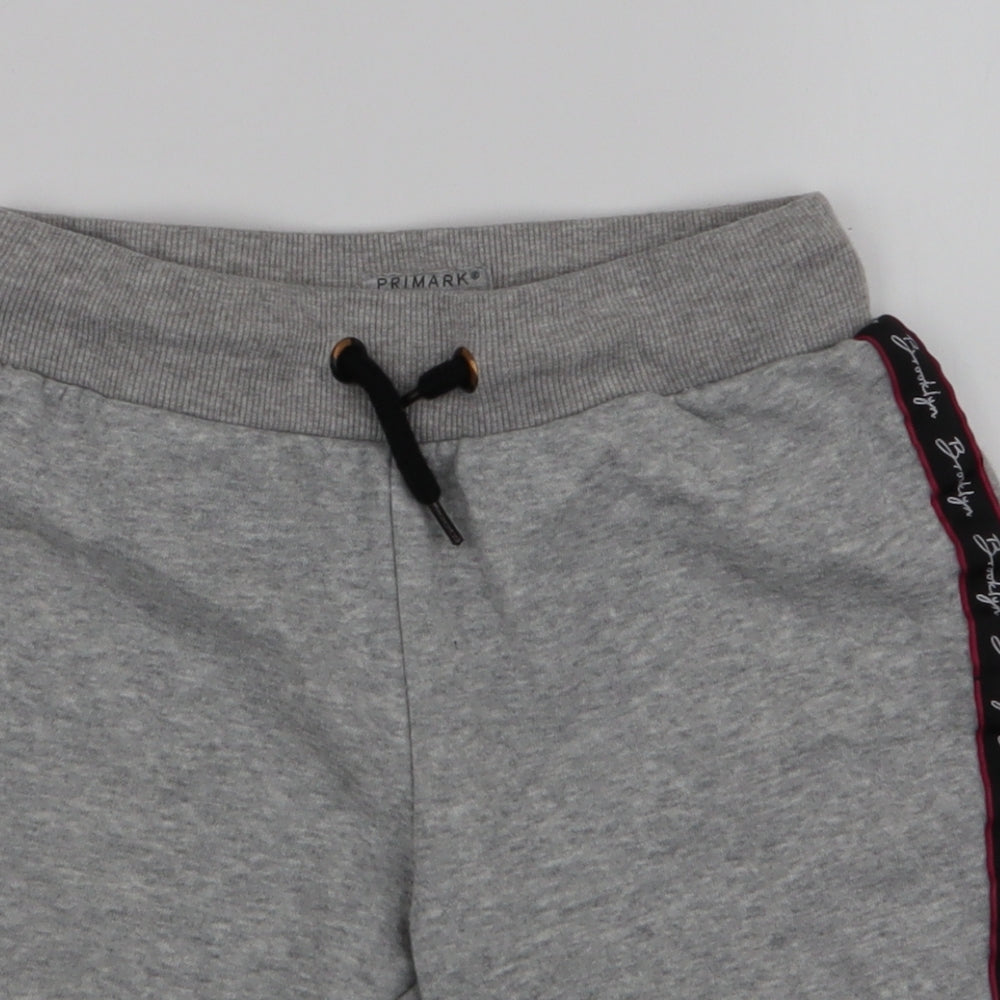 Primark Boys Grey  Cotton Sweat Shorts Size 8-9 Years  Regular Drawstring