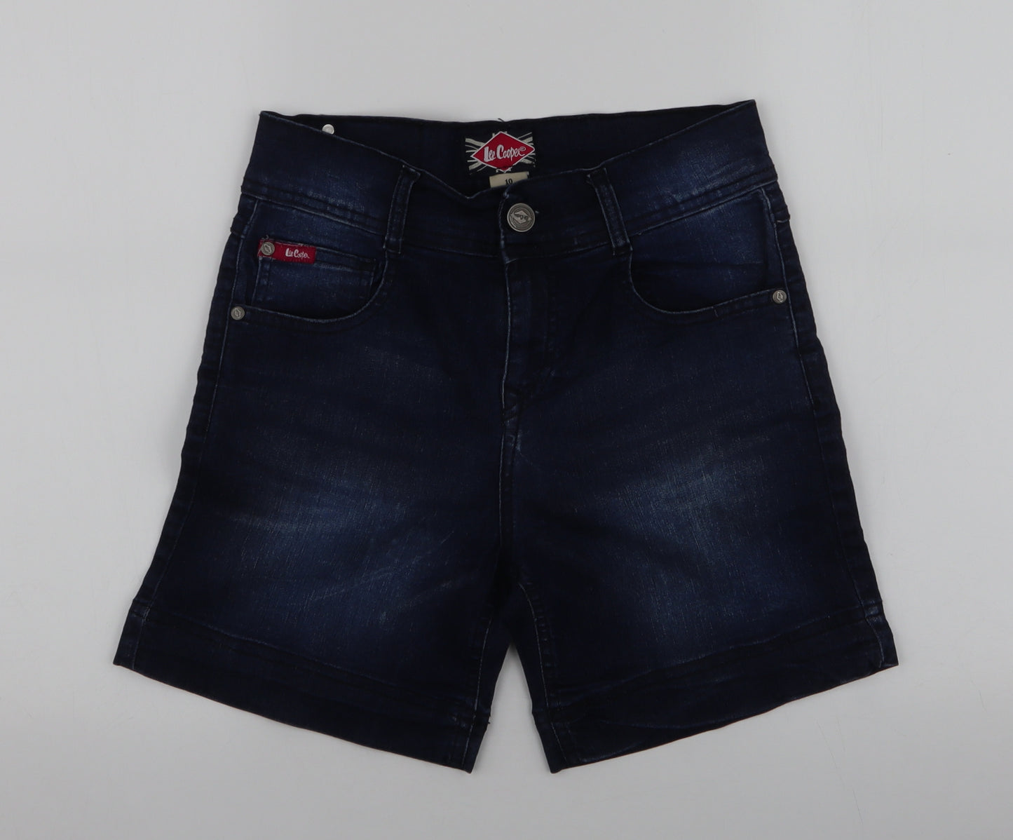 Lee Cooper Womens Blue  Cotton Hot Pants Shorts Size 10 L6 in Regular Zip