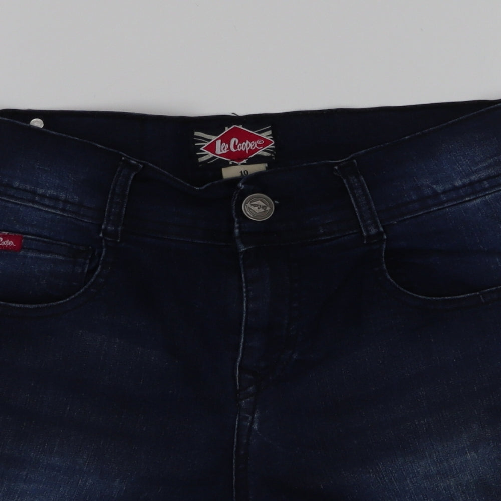 Lee Cooper Womens Blue  Cotton Hot Pants Shorts Size 10 L6 in Regular Zip