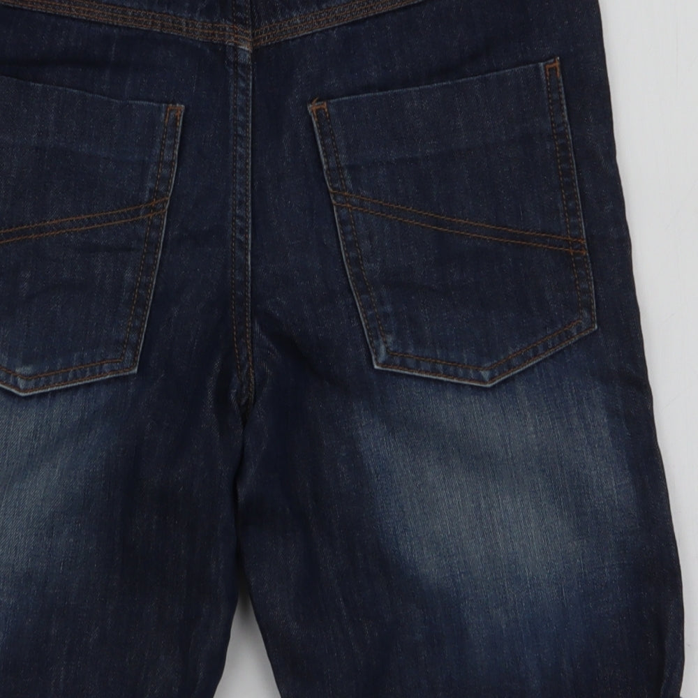 F&F Boys Blue  100% Cotton Bermuda Shorts Size 11-12 Years  Regular Zip