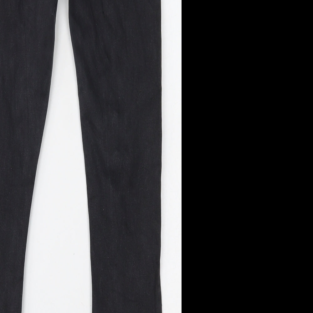 River Island Womens Black  Cotton Skinny Jeans Size 12 L27 in Slim Zip