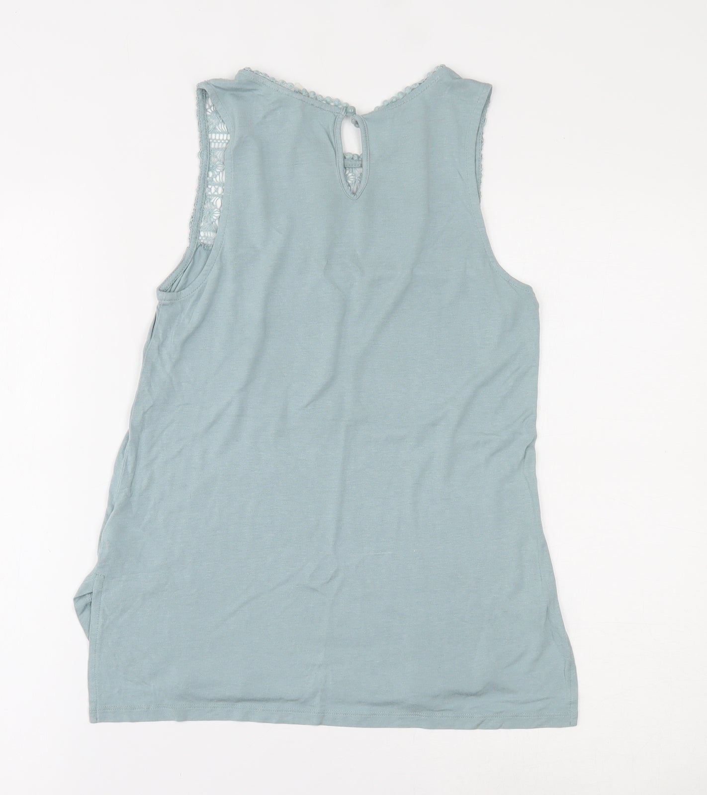 H&M Womens Blue  Viscose Jersey Blouse Size XS Round Neck