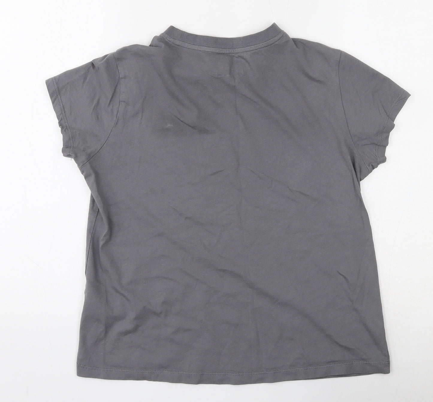 Primark Womens Grey  100% Cotton Jersey T-Shirt Size S Round Neck - Believe in yourself