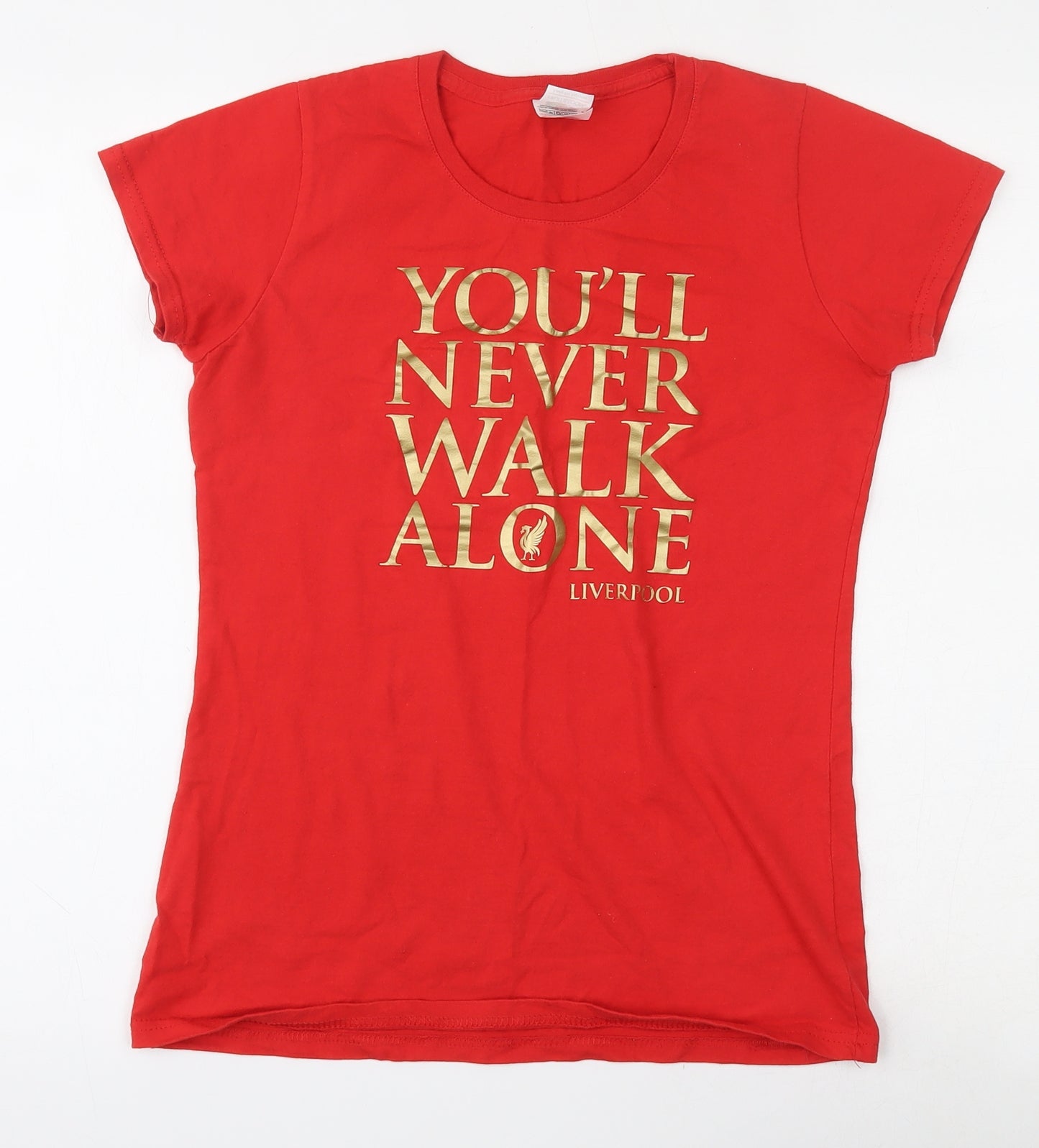 Fruit of the Loom Mens Red  Cotton  T-Shirt Size S Round Neck  - Liverpool football club