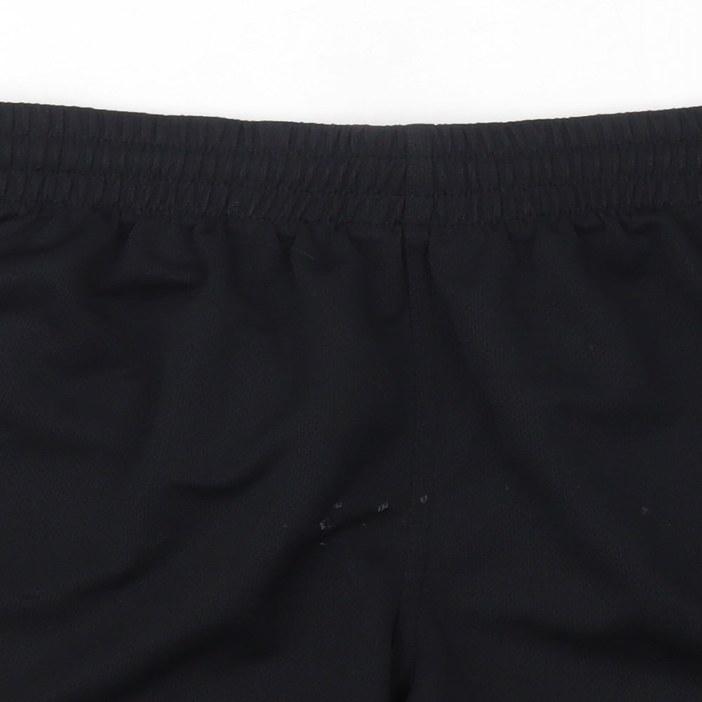 Reebok Mens Black  Polyester Sweat Shorts Size M L6 in Regular Drawstring