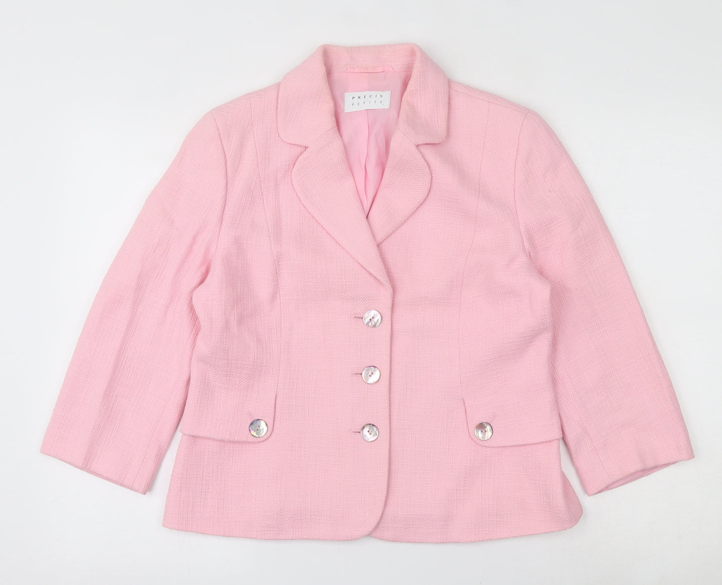 Precis Womens Pink   Jacket Blazer Size 12  Button