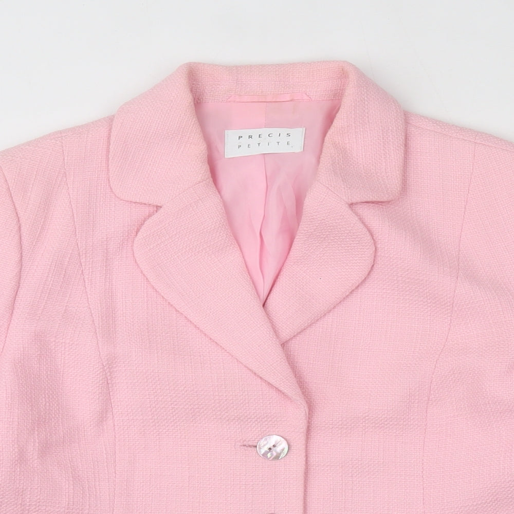 Precis Womens Pink   Jacket Blazer Size 12  Button