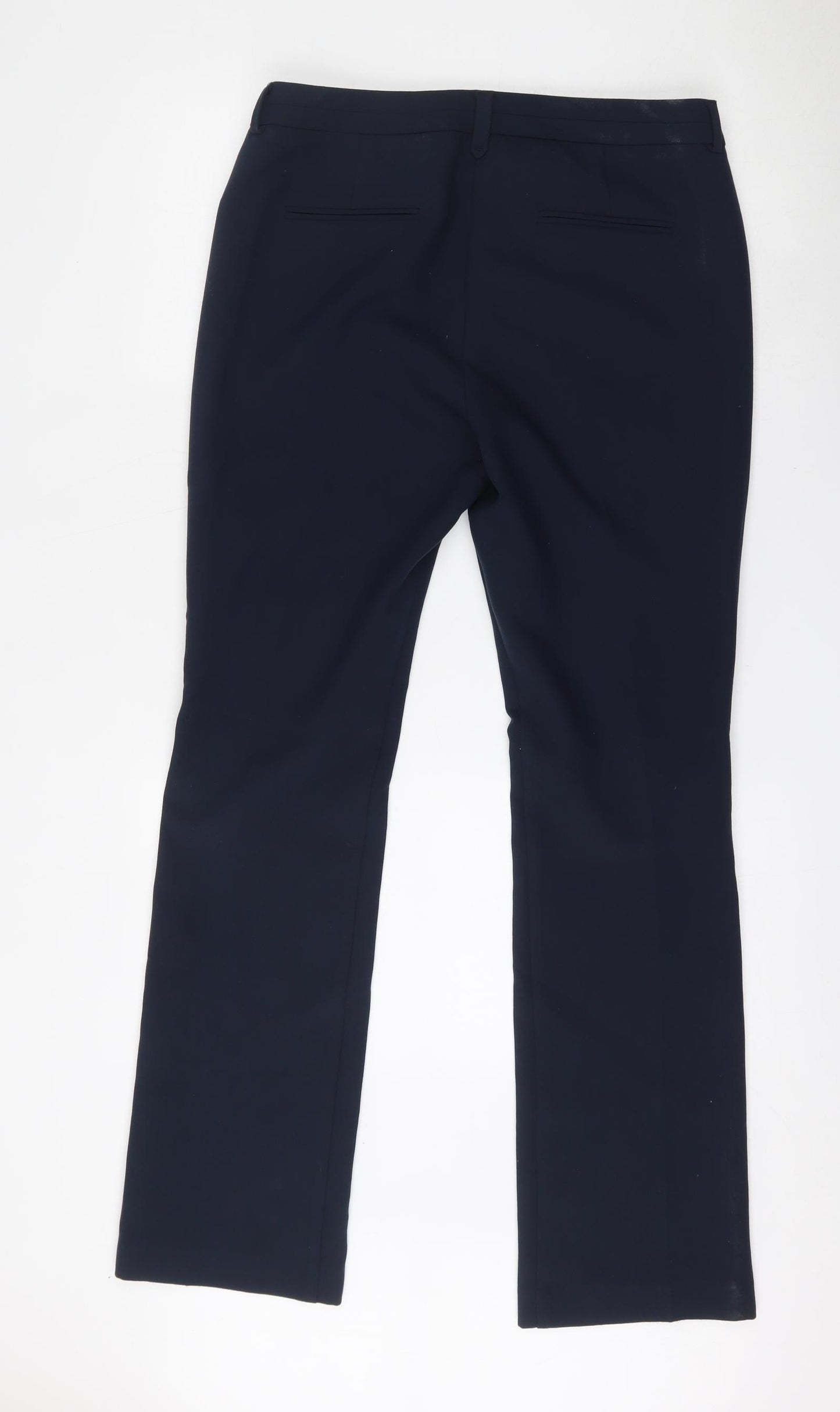 NEXT Womens Blue  Polyester Dress Pants Trousers Size 12 L32 in Regular Zip