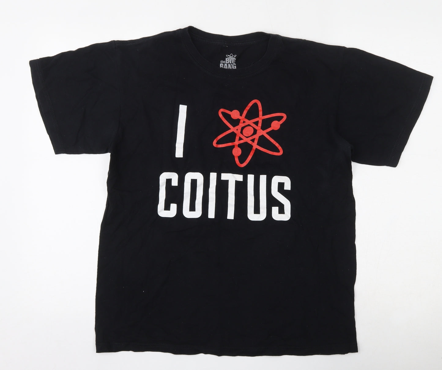 The Big Bang Theory Mens Black  Cotton  T-Shirt Size M Round Neck  - Coitus