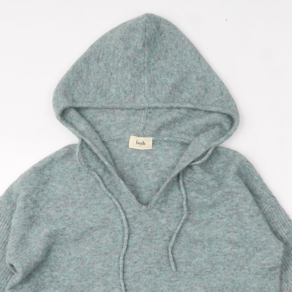 Hush Womens Blue  Wool Pullover Hoodie Size XS  Pullover