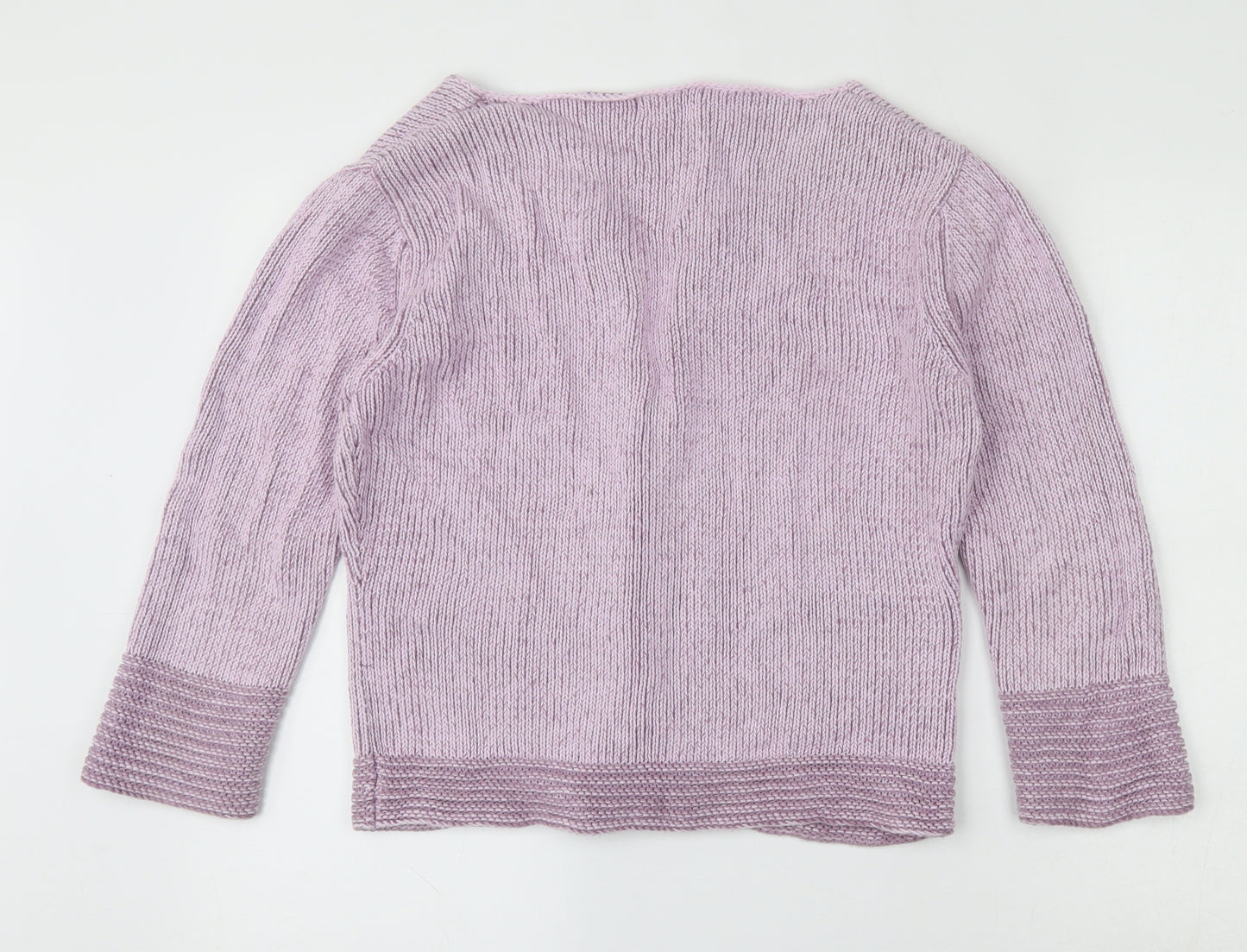 Per Una Womens Purple V-Neck  100% Cotton Cardigan Jumper Size M