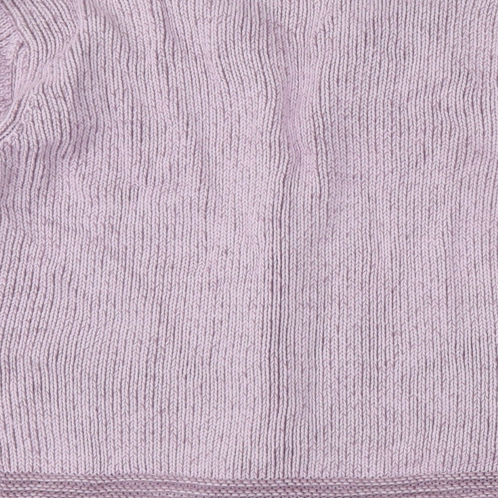Per Una Womens Purple V-Neck  100% Cotton Cardigan Jumper Size M