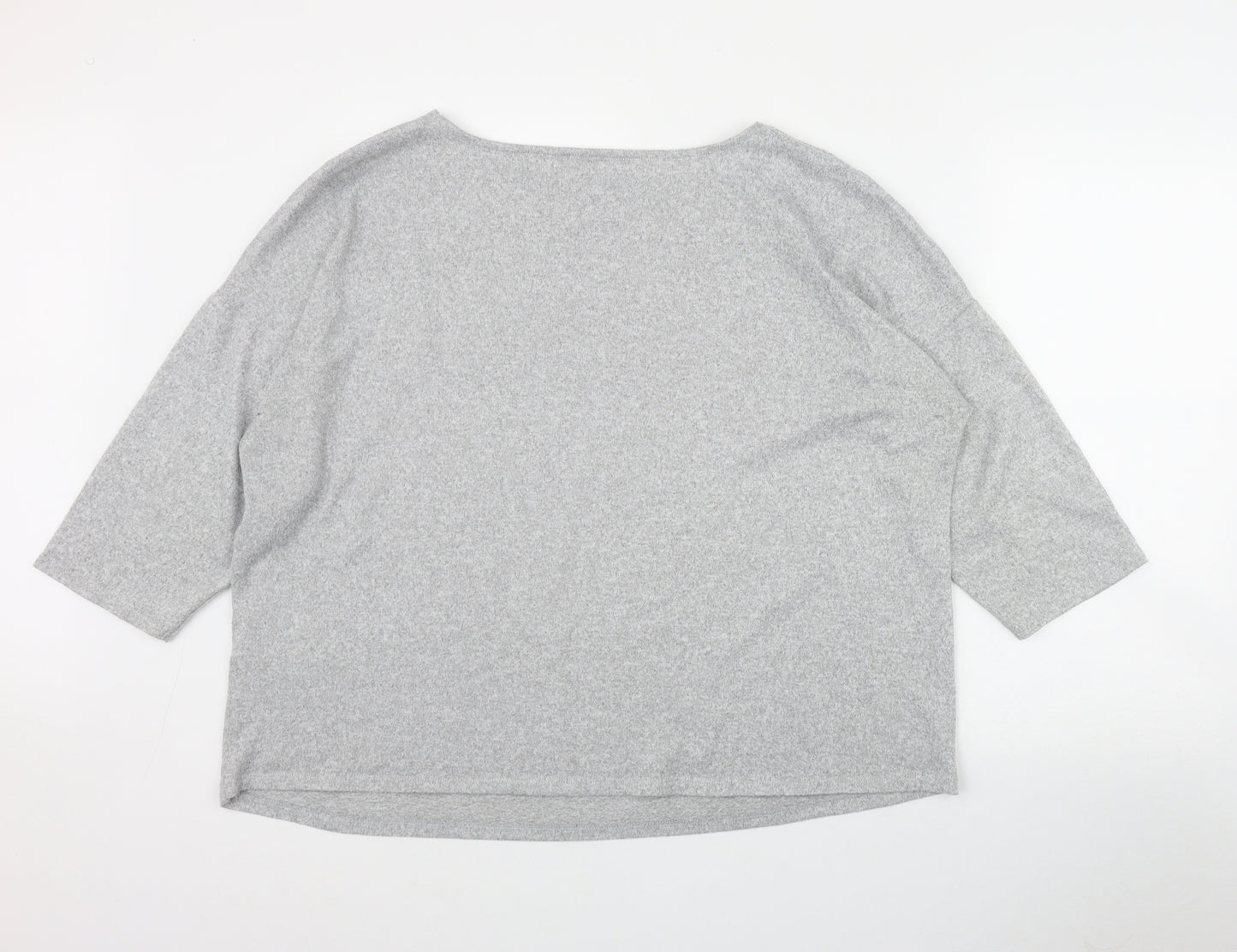 Preworn Womens Green  Polyester Basic T-Shirt Size 20 Round Neck - 'Le Weekend'