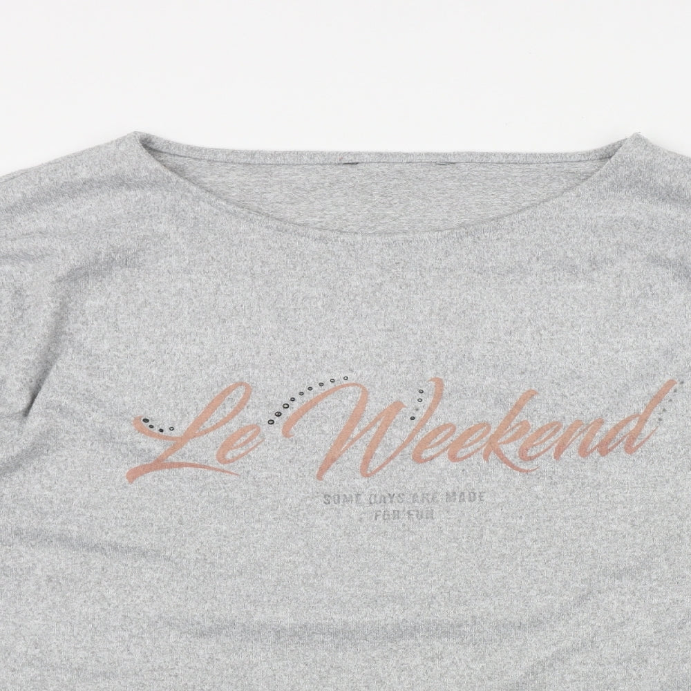 Preworn Womens Green  Polyester Basic T-Shirt Size 20 Round Neck - 'Le Weekend'