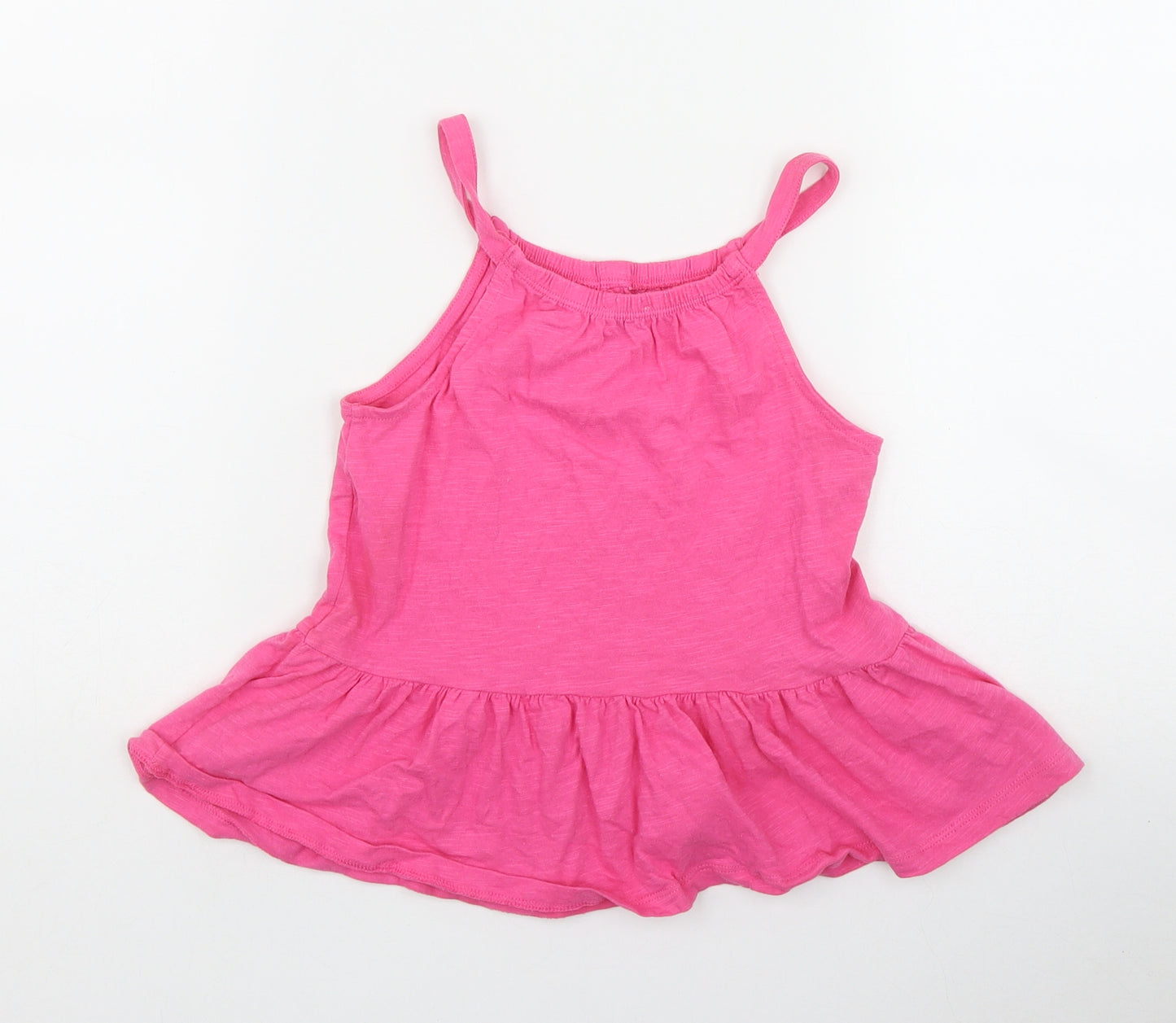 F&F Girls Pink  Cotton Camisole Tank Size 8-9 Years Scoop Neck Pullover