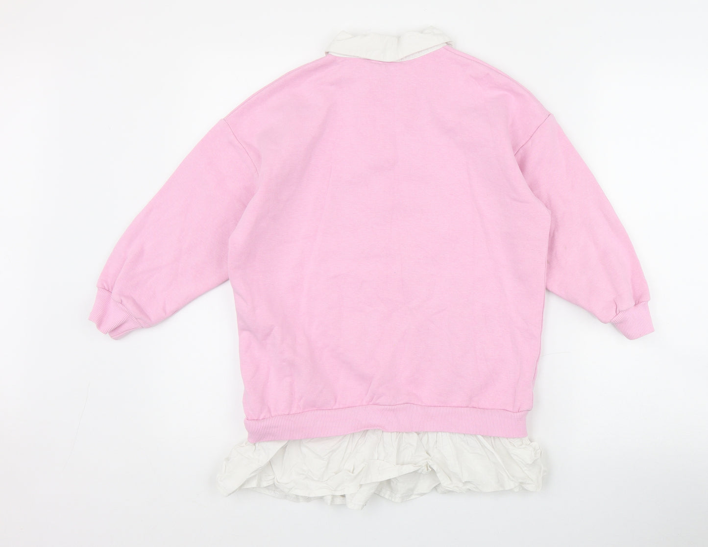 Primark Girls Pink  Cotton Pullover Sweatshirt Size 8-9 Years  Pullover