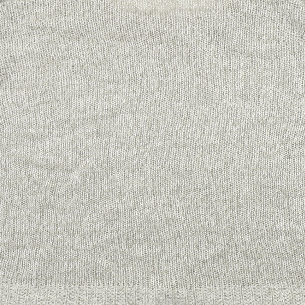 New Look Womens Grey Round Neck  Acrylic Pullover Jumper Size M