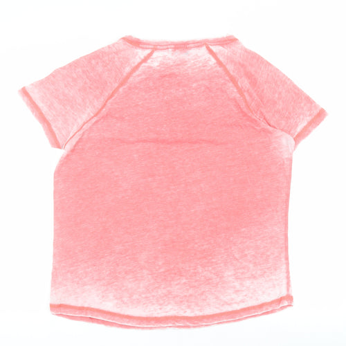 NEXT Womens Pink  Cotton Basic Polo Size 12 Round Neck - Slogan