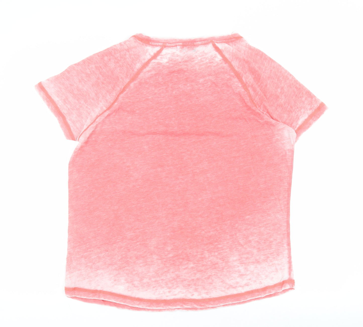NEXT Womens Pink  Cotton Basic Polo Size 12 Round Neck - Slogan