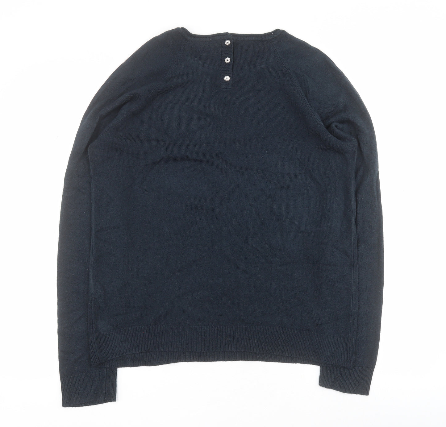 Primark Womens Blue Round Neck  Acrylic Pullover Jumper Size 12