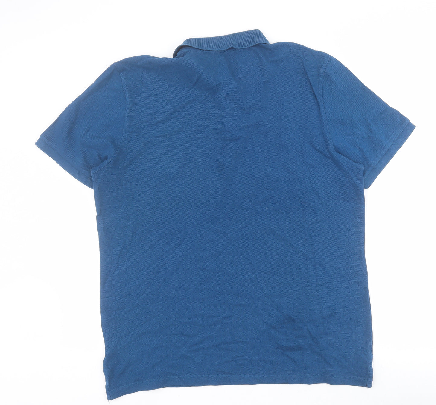 NEXT Womens Blue  Cotton Basic Polo Size L Collared