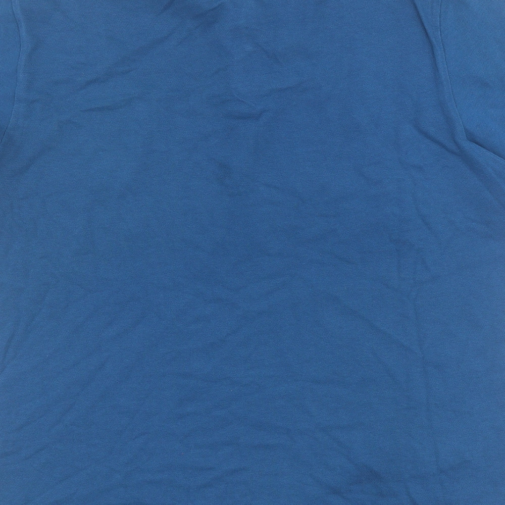 NEXT Womens Blue  Cotton Basic Polo Size L Collared