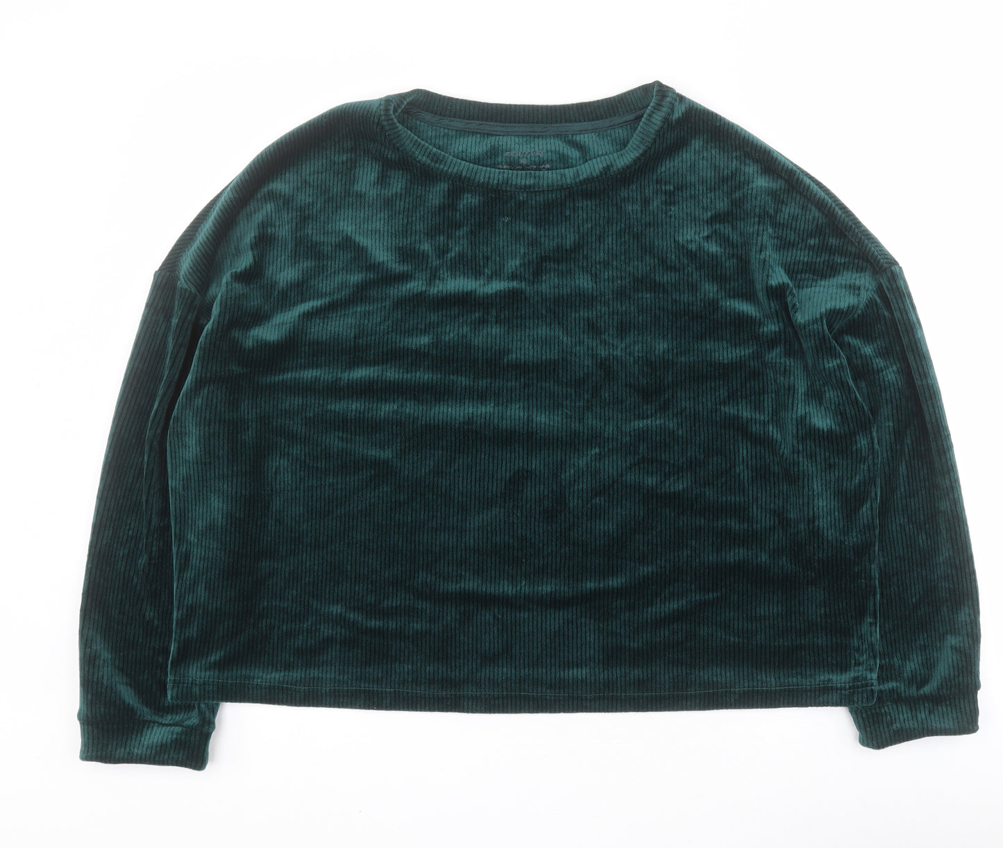 Primark Womens Green Striped Polyester Pullover Sweatshirt Size XL  Pullover