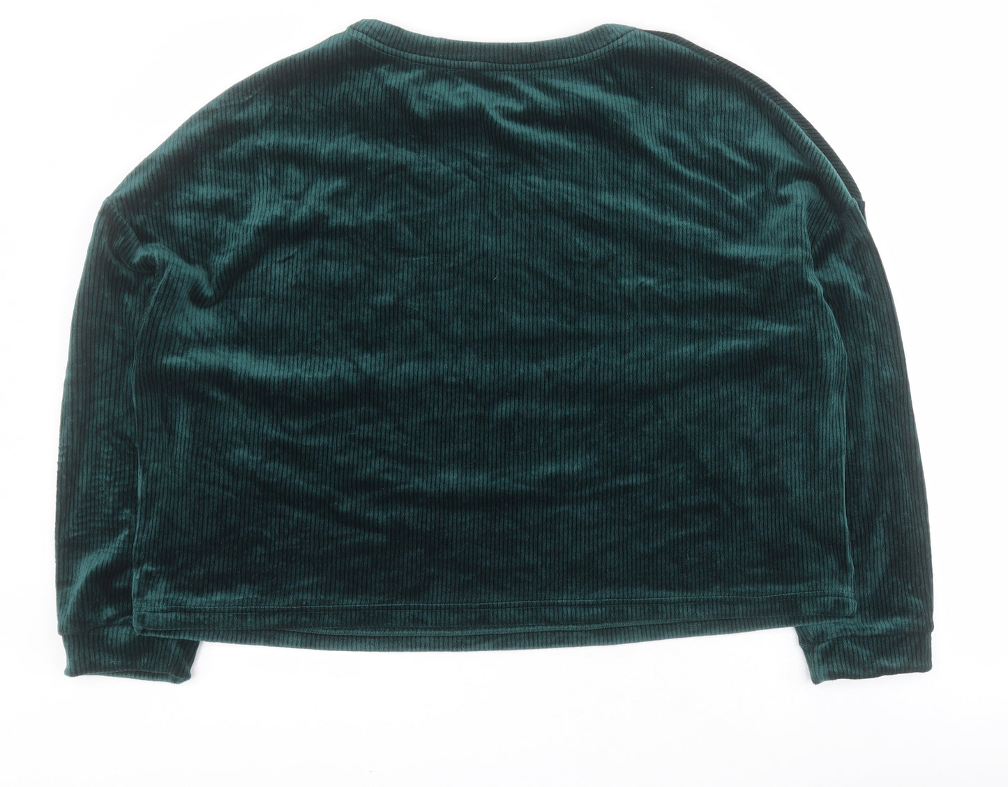 Primark Womens Green Striped Polyester Pullover Sweatshirt Size XL  Pullover