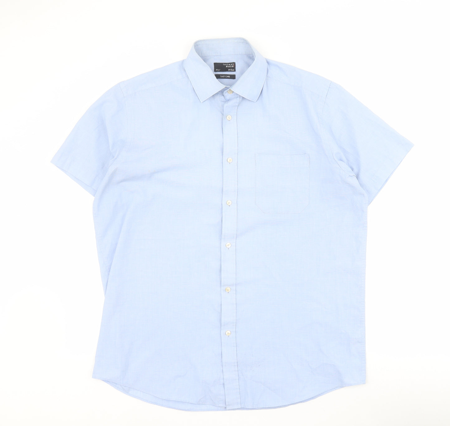 Debenhams Mens Blue  Polyester  Button-Up Size S Collared Button