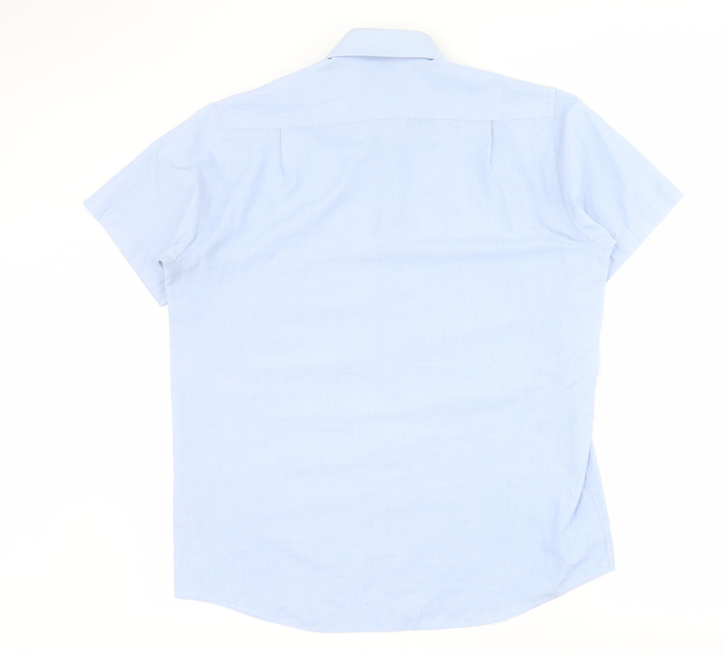 Debenhams Mens Blue  Polyester  Button-Up Size S Collared Button